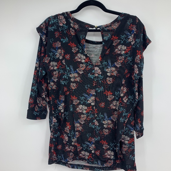 Free People medium blouse Dock Street ruffles - Picture 3 of 5